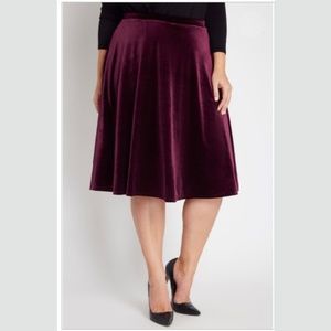 NWT Velvet ruby A Line skirt plus size